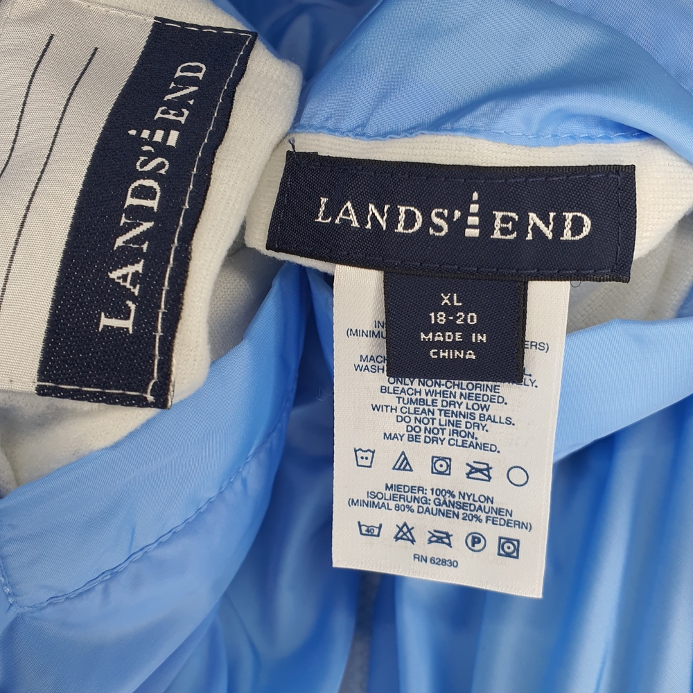 Lands' End Reversible Down Vest Kids 18-20 XL NWT - Picture 8 of 10